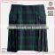 Trendy style 100% cotton sides pleated school skirt for teenager girls
