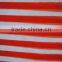 Orange and whtie striped fabric,100% cotton single jersey