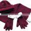grey polar fleece scarf hat glove set