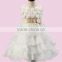 Beautiful Purple Wedding Dress For Little Girl Full Flowers Decorate Party Kids Dress Frocks Designs Tiered Dress