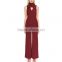 ladies red color jumpsuit, new design jumpsuits for women 2017 sexy