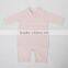 Fashion turn-down collar cotton baby romper trim contrast color one piece sweater