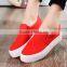 zm35607a wholesale casual canvas shoes beautiful girls slip on shoes