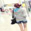 OEM Casual Plain Zipper up Lady Reversible Hoodies