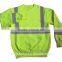 80% polyester 20% cotton fleece hi vis safety sweatshirt with heat-applied reflective tape meet CSA Z96 requirement