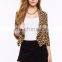 Wholesale Fashion Women Jackets and Blazers Leopard Print Fabric Women Blazer
