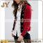 Red Jersey Zip Fastening Military Women Jackets with Shoulder Epaulettes JYABF019