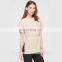 Latest fashion design short sleeve small v-neck women elegant ladies tops summer