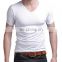 T-MT009 Pure Color V-Neck Plain Pullover Mens T-Shirt
