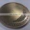Zinc alloy casting coin antique brass double-side custom coin with eagle and flower pattern