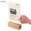 A4 A5 A6 T Shape Horizontal Wooden Base Restaurant Clear Acrylic Menu Sign Holder Display Stand 8.5 x 11 Inches Acrylic Sign Holder