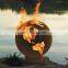 Corten Steel Fire Pit Sphericity Fire Bowl