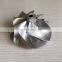 GTX3071 GEN ll 8+0 blades 54.06/71.40mm point milling turbo milling/aluminum 2618/billet compressor wheel