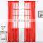 Cash commodity solid color readymade colorful sheer voile curtain fabric stock