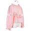 TWOTWINSTYLE Ruffles Patchwork Women's Shirt Stand Collar Puff Sleeve Perspective Loose Summer