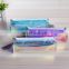 Laser transparent Pencil Bags Students Colorful Candy Pencil Case PU 6colors