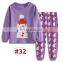 Christmas Baby pyjamas Fall Winter Snowman Santa Claus print Sleepwear Nightwear bedgown sleepcoat nighty