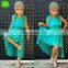 2019 summer baby girls party wear chiffon dress summer front short back long kids dresses free ship