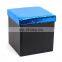 Wholesale sequins modern simple fabric living storage ottoman box faux leather ottoman