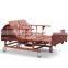 5 Functions Manual Clinic Hospital Bed Used Nursing Home Beds with Wooden Head board