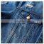 fashion blue jeans jacket for men winter wholesale ripped washed warm cotton boys Motorcycle denim jacket