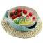 Wheat Straw Double Dish for Pistachios, Peanuts, Nuts, Fruits, Candies, Snacks Plastic Serving Dishes and Bowls