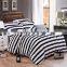 China manufacturer white and black duvet cover sets stripe printed wholesale quilt cover set