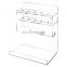 Clear Acrylic Wall Mounted 5 Slot Dry Erase Marker and Eraser Organizer Holder Rack