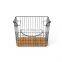 Multifunctional Black Stacking Wire Basket series Lightweight Metal Organizer Rack Storage Basket with handle