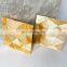 High Quality Square Lacquer Coasters with Holder YEllow Moisaic Design Drink Cup Coaster Set For Table Decor Wholesale