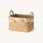 Hottest selling Water Hyacinth Storage Basket Woven Natural Basket With Handle vietnam cheap wholesale