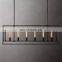 BECKMAN Modern Rectangular Chandelier Brass Metal Glass LED Light Source Living Room Bedroom Hotel Restaurant Ceiling Home Decor