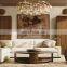 American Creative CABRETTE Clear Glass Round Chandelier For Living Room Bedroom Hotel Restaurant Decoration Large Led Chandelier