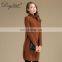 Inner Mongolia Ordos Women's 100% Pure Cashmere High Neck Sweater Dress