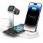 New Arrival 15 W 3-in-1 Wireless Charger Mobile Holder Fast Charging Portable Charging Stand Type-C iphone Accessory