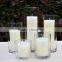 glass candle jar colored lid glass candle latern clear glass flower vase for centerpiece                        
                                                Quality Choice
