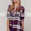 Ladies Autumn Cotton Plaid Shirt for Women