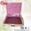 cheap empty basket wholesale,wood chip baskets with foldable handles and liner