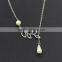 Chain clavicle girls fashion jewelry personality leaves Pearl drop necklace
