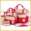 Wholesale Fashion 7 Colors Multifunctional 5pcs/set Microfiber Adult Baby Diaper Bag                        
                                                                                Supplier's Choice
