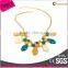 High Trendy Design Elegant Alloy Jewelry Multi Colored Necklace