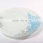 Advertising gift tempered unbreakable circle glass christmas fruit plate