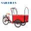 3 wheel cargo tricycle used for family