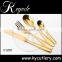 gold plated titanium flatware,gold cutlery silver set luxury