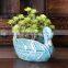 Jingdezhen ceramic factory relief swan animal flower pot for desk decor