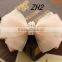 Ladies' fancy hair clips fashion stone hair clips pearl ruffle chiffon hair clips for woman                        
                                                Quality Choice