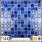 blue glass mosaic swimming pool tile