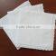 White cotton woman handkerchief with lace edge