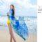 2015 lastest design hot selling imitated royal blue beach scarf