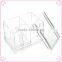 Beauty makeup organizer acrylic cosmetic,plastic storage box with lid best selling